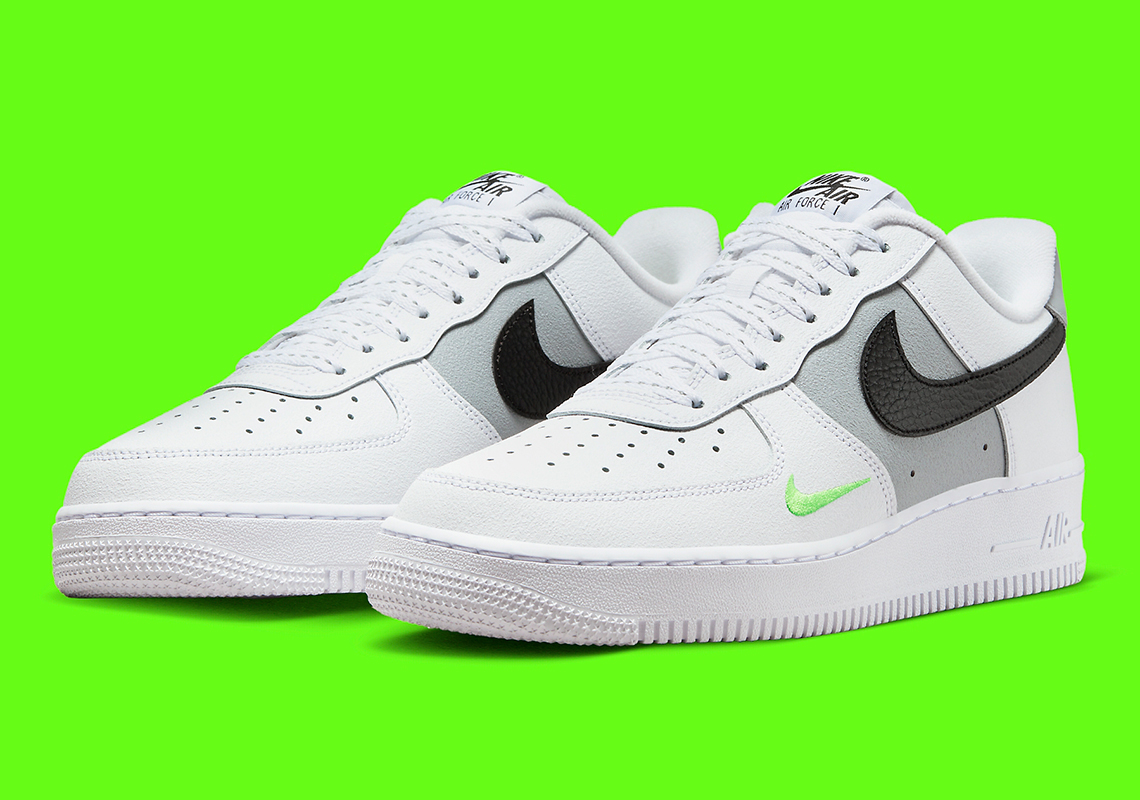 Secondary “Volt” Swooshes Inject A Titular Accent Within The Nike Air Force 1 Low