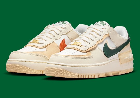 A Dark Vintage Green Sets Up Shop On This Clad “Sail” Nike Air Force 1 Shadow