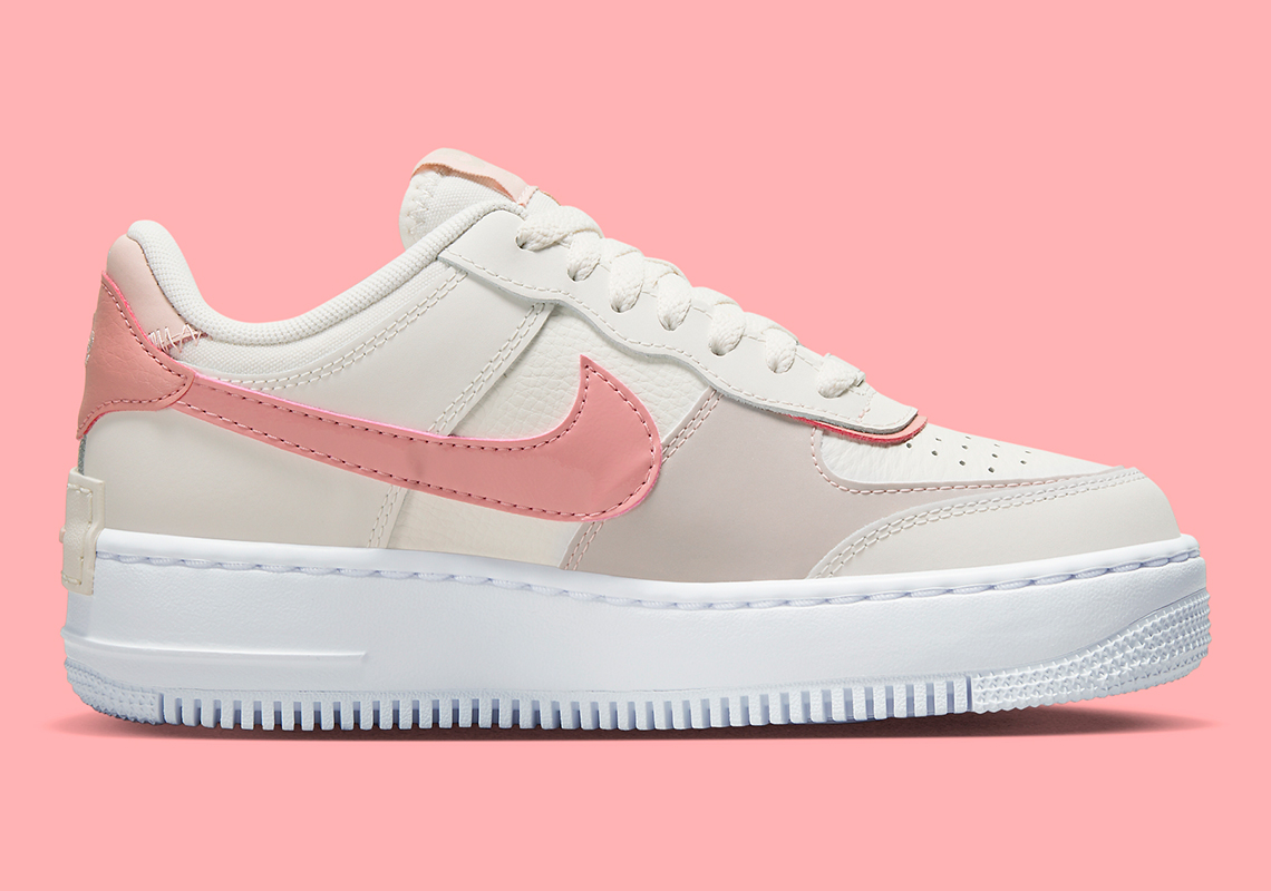 Air force 1 shadow sneakers clearance in off white and pink