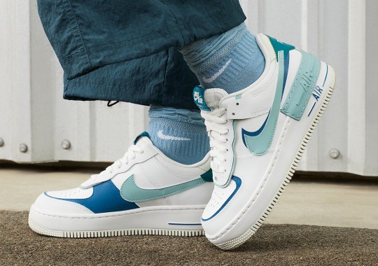 This Nike Air Force 1 Hint Features "Blue Whisper" Accents