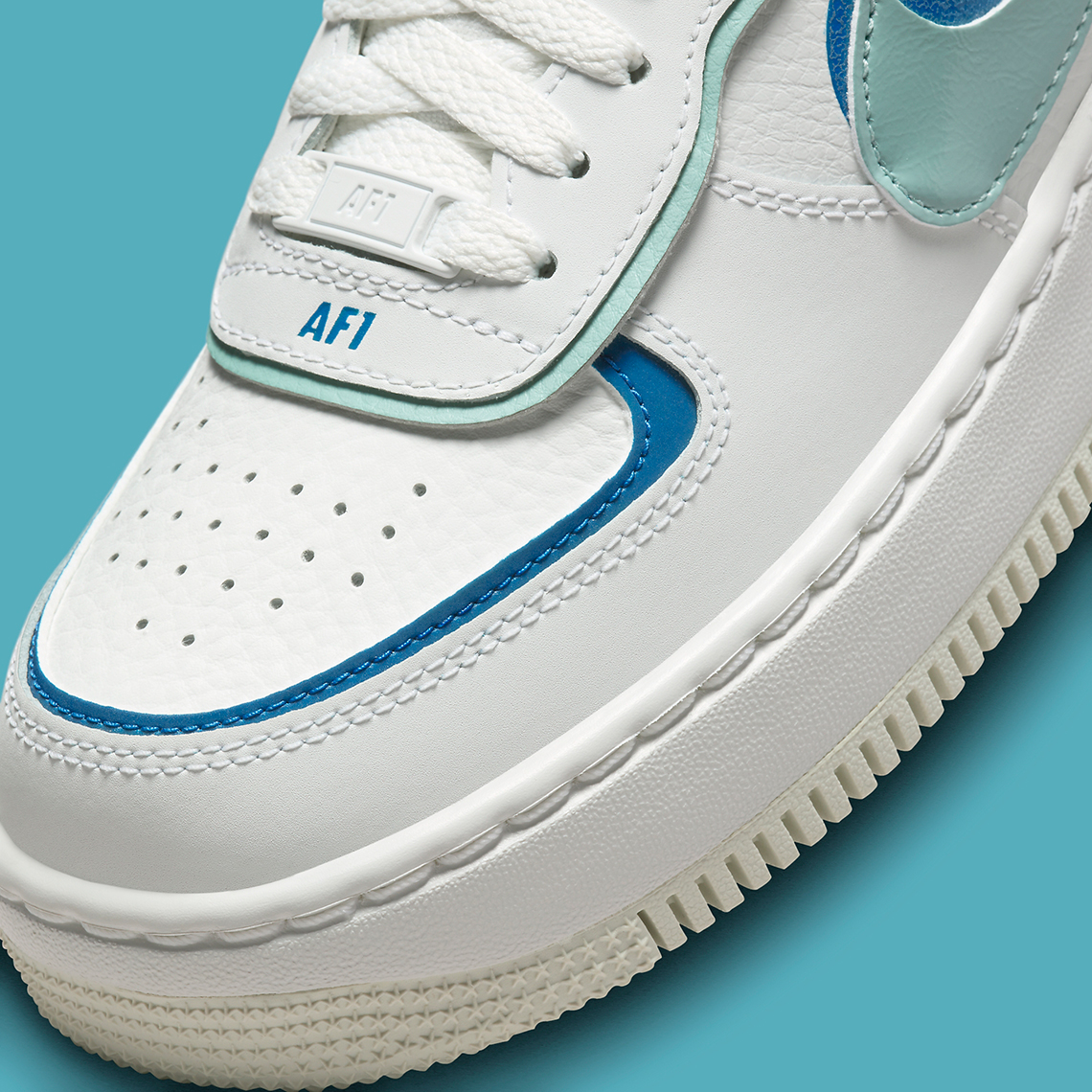 Nike Air Force 1 Low Shadow 'White Blue Whisper' DZ1847-101 - KICKS CREW