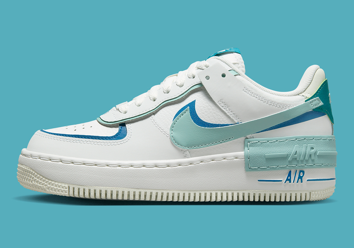 Nike Air Force 1 Low Shadow 'White Blue Whisper' DZ1847-101 - KICKS CREW