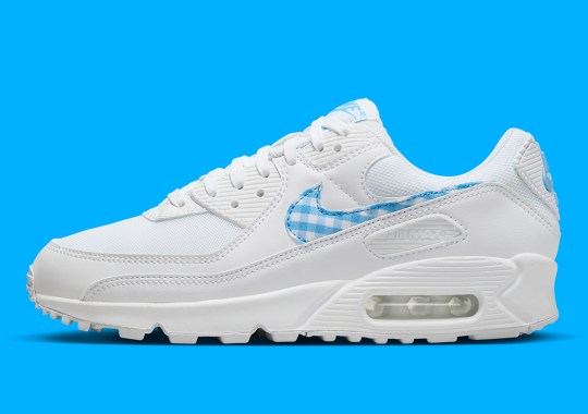 The Nike Air Max 90 Appears With “University Blue” Gingham Swooshes