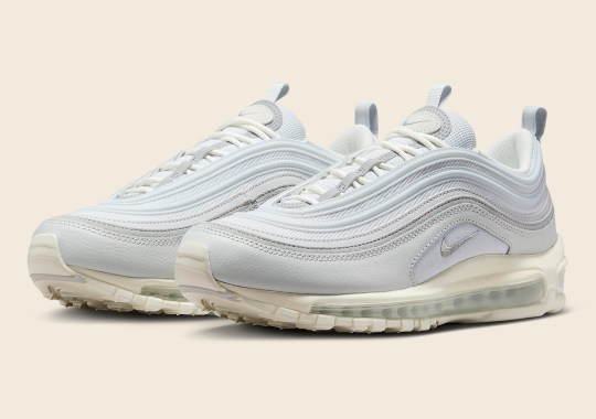 Pure Platinum And Sail Collect Atop The Nike Air Max 97