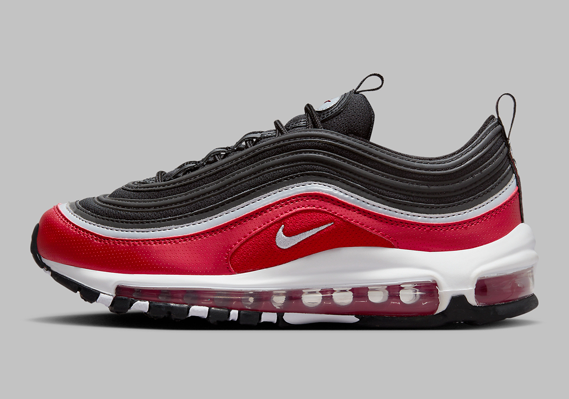 Gs air max on sale 97 grey and red