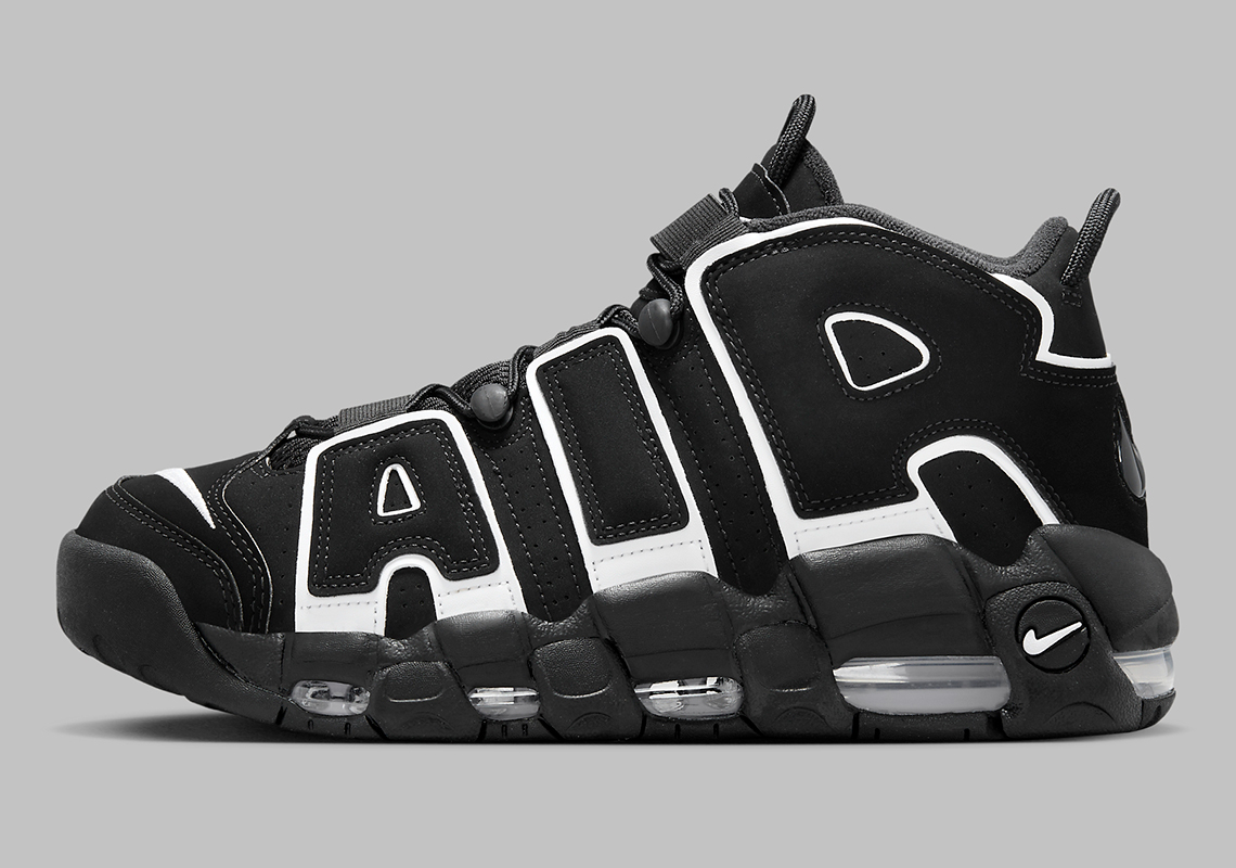 Nike air more uptempo 96 black and sales white