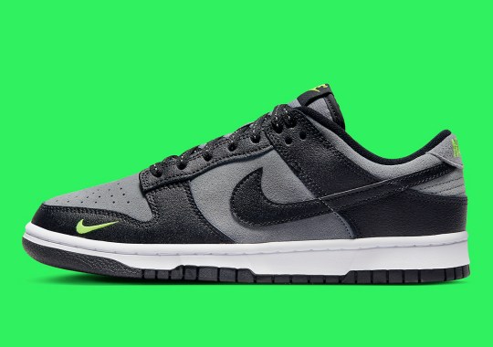 Neon Green Branding Animates This Grayscale Nike Dunk Low
