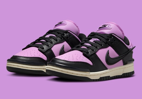 The Nike Dunk Low Twist Appears In Black And Light Purple Shades