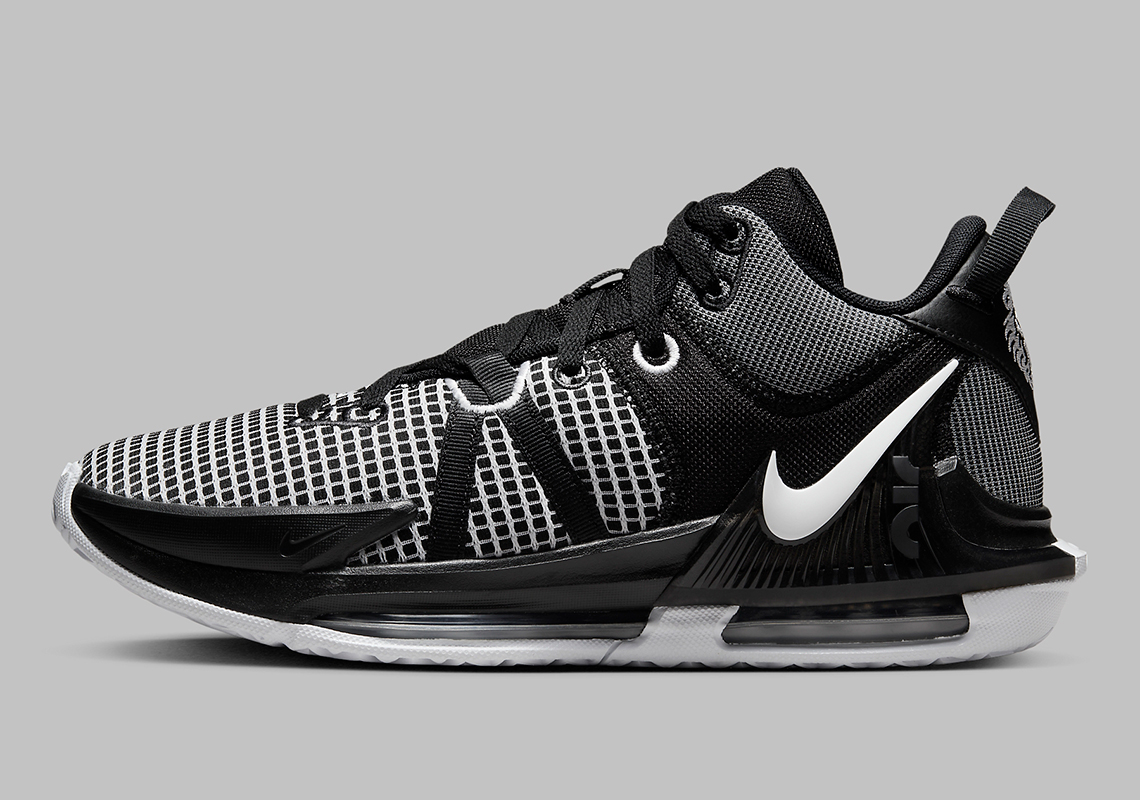 Nike lebron black and white best sale