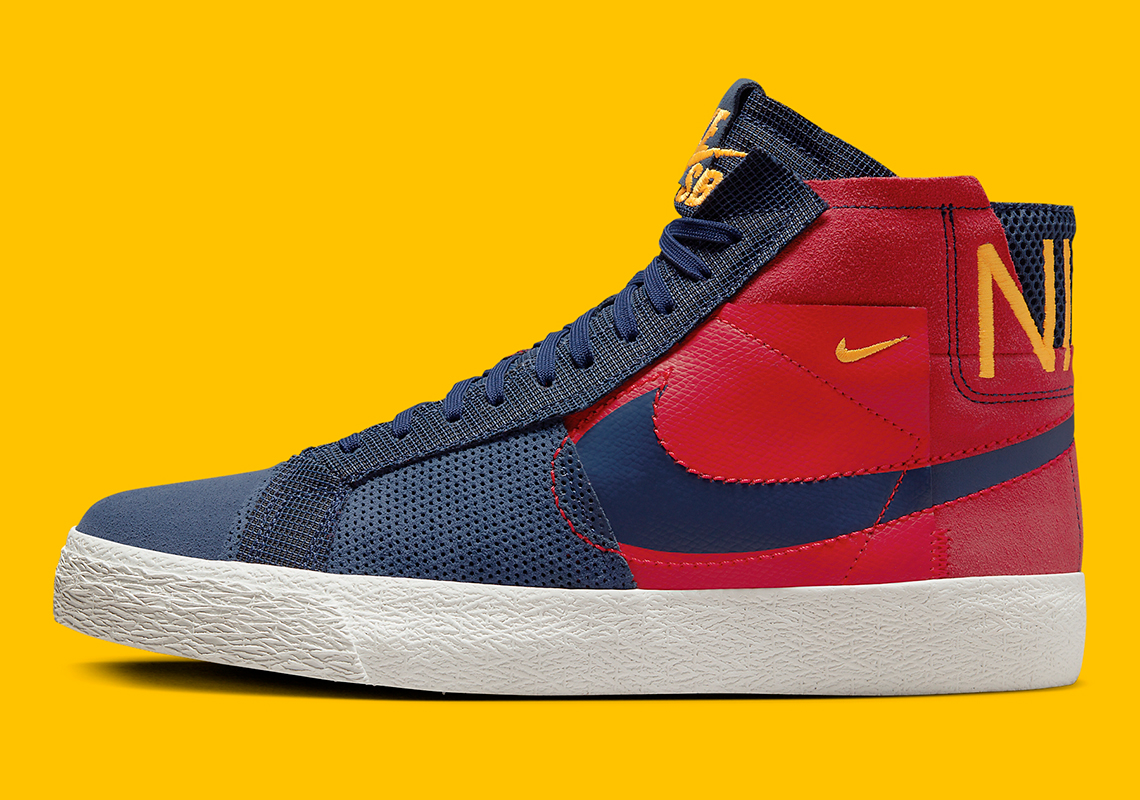 nike sb blazer mid navy red yellow fd5113 600 4