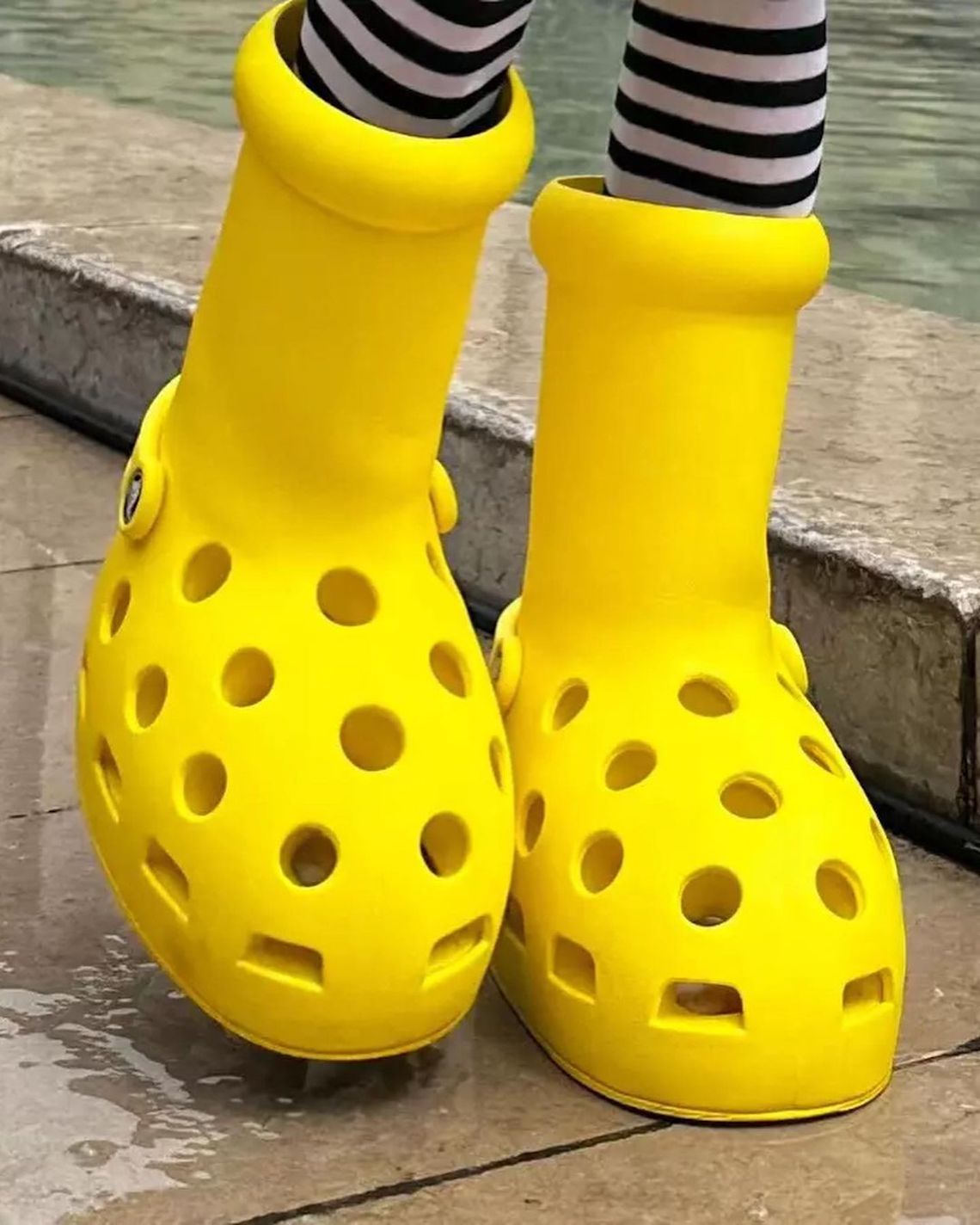 MSCHF x Crocs Yellow Clog Boots Release Date - Sneaker Sage