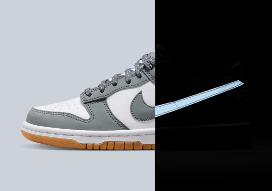 Nike Brings Reflective Swooshes To This “Grey/Gum” Dunk Low