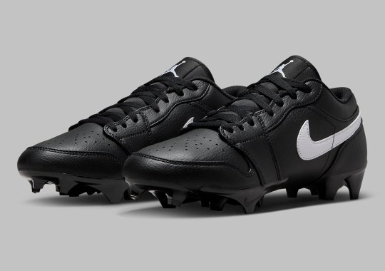 A Versatile “Black/White” Finish Appears On The Air Jordan 1 Low Cleat