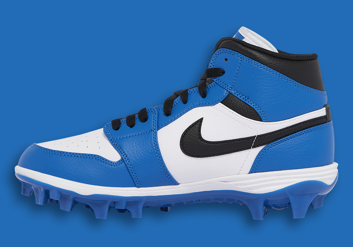 jordan 1 cleats black and white