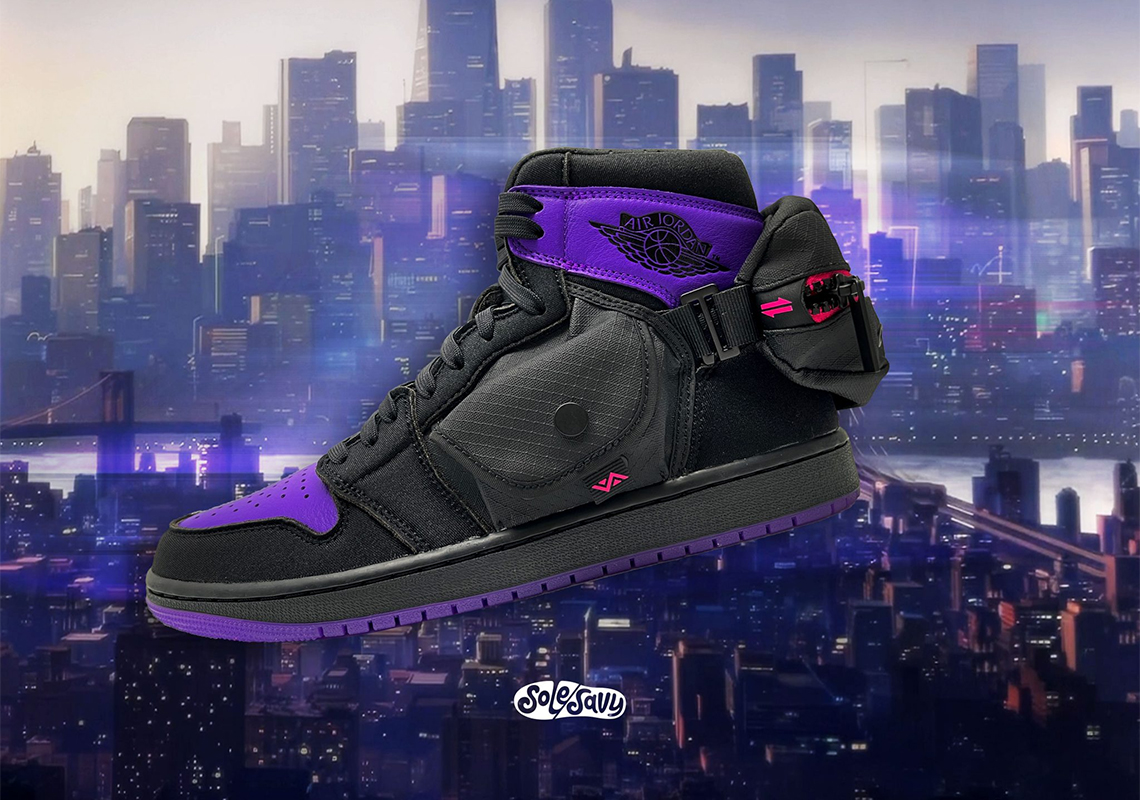 The Air Jordan 1 Stash Utility featured in Spider-Man: Across The ...