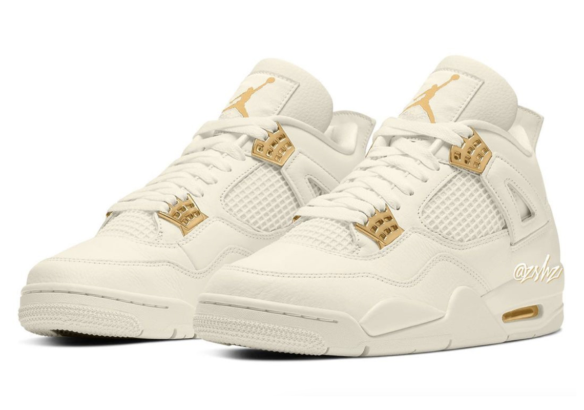 Jordan 4s hotsell gold and black