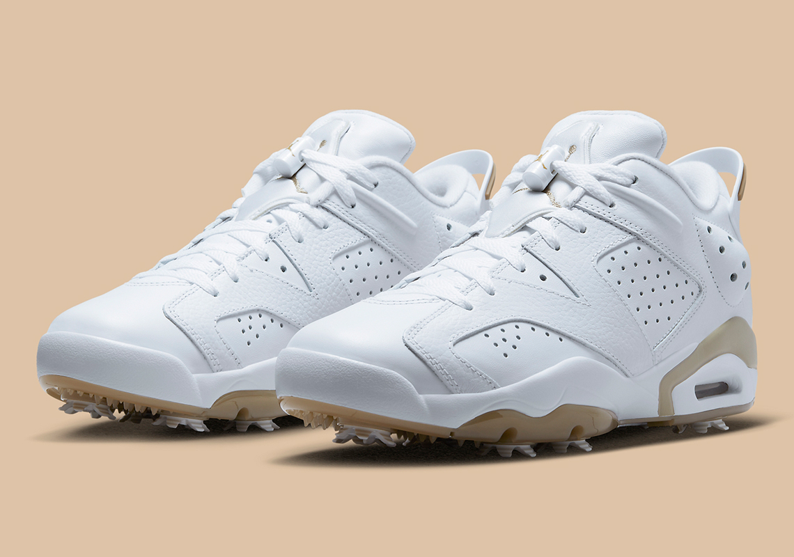 The Air jordan Nike 6 Low “White/Khaki” Adds Golf-Ready Tooling