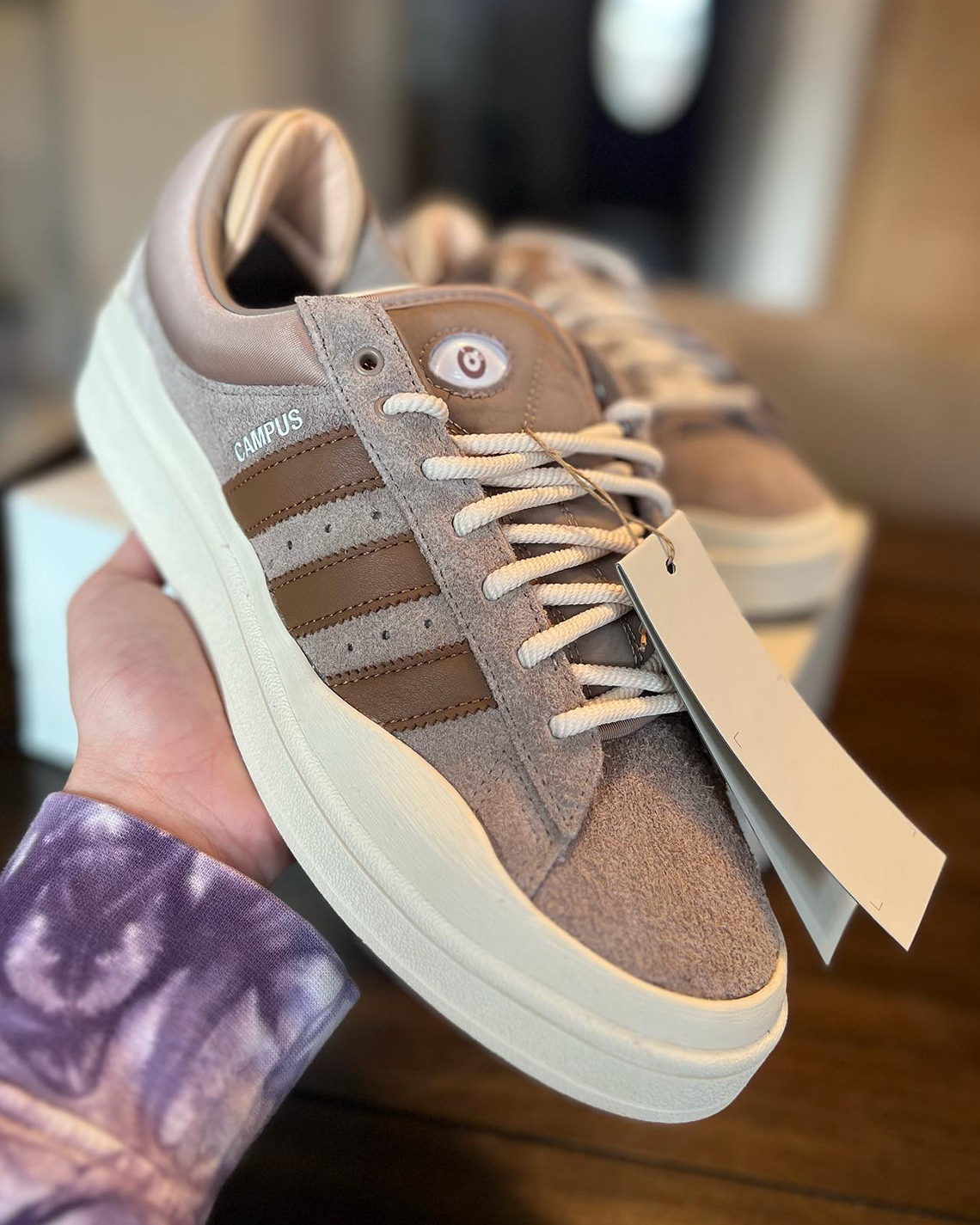 bad bunny adidas campus brown sample 2