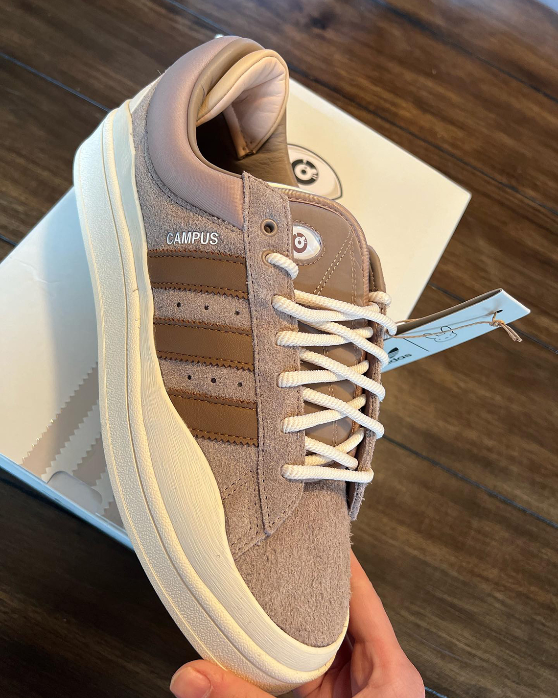 First images of the Bad Bunny x adidas Campus Light Brown - HIGHXTAR.