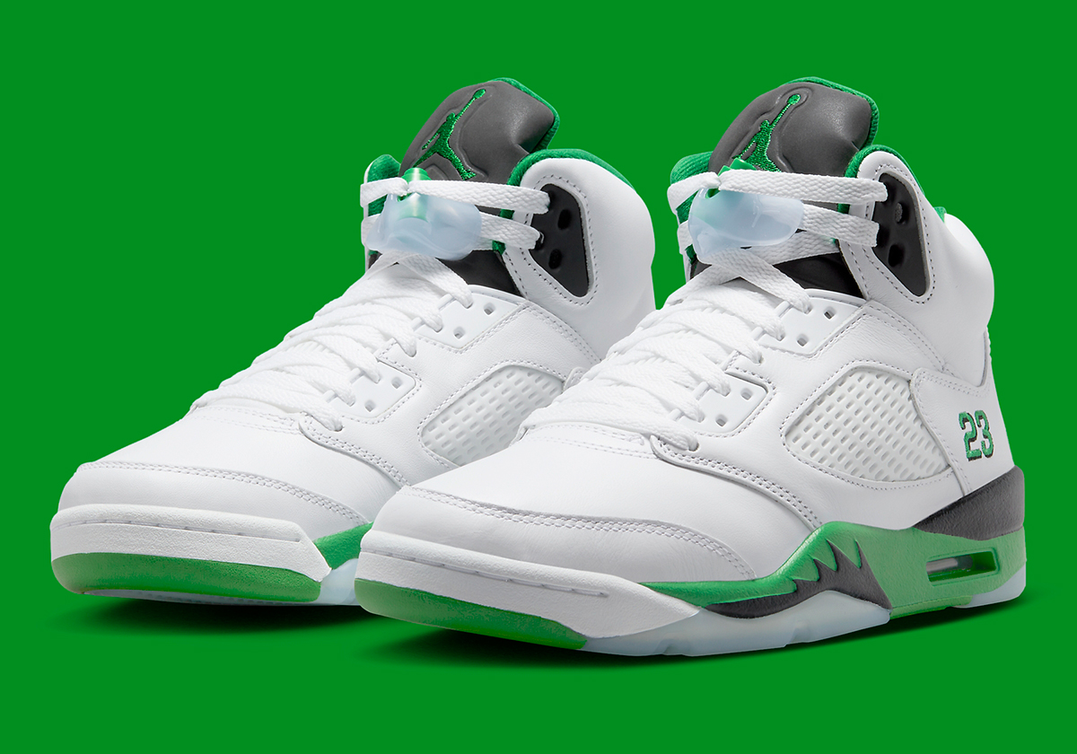 Official Images Of The Air Jordan 5 "Lucky Green"