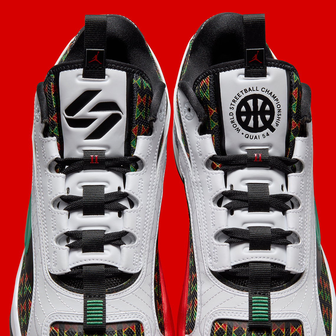 Nike Jordan Luka 2 'Quai 54' Red Green FQ1153-100 Men's Size 12.5 Shoes #19A