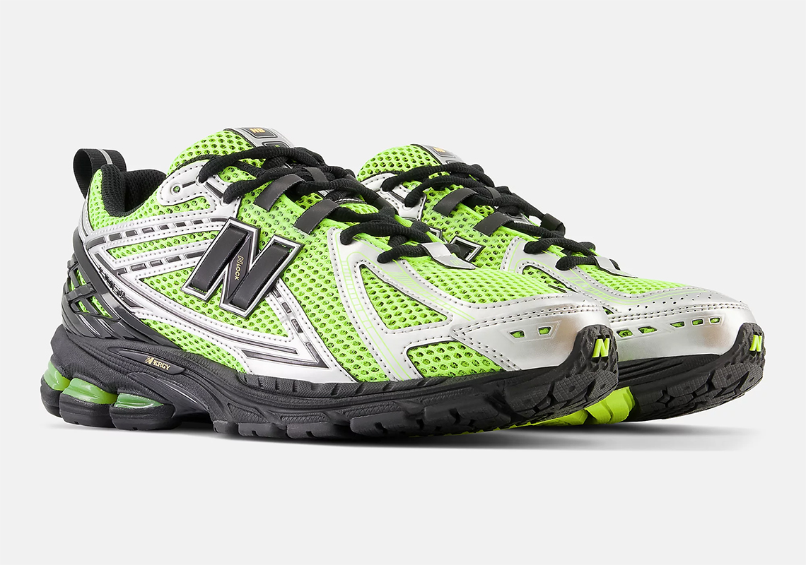 The Black Red New Balance 550 Brightens Up In Neon Green And Silver