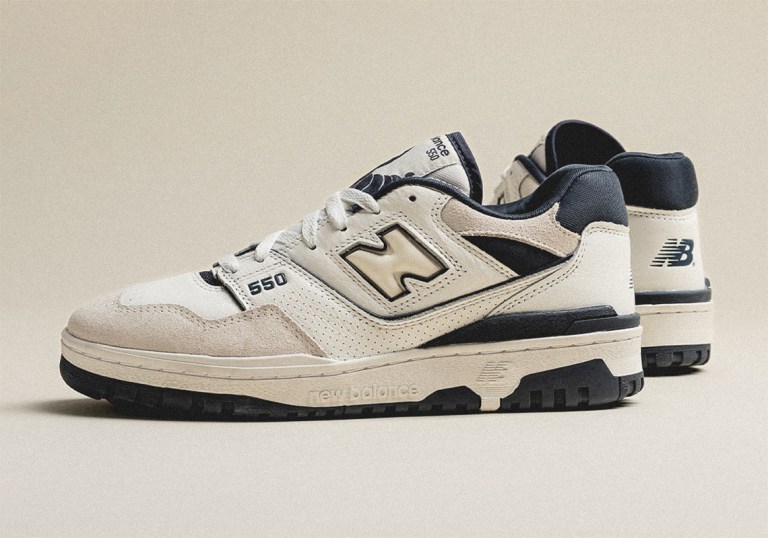 New Balance 550 Sneaker-White/Indigo-MEN\'S 8.5 / WOMEN\'S 10-NNTNB-S186 New Balance 550  main image 4