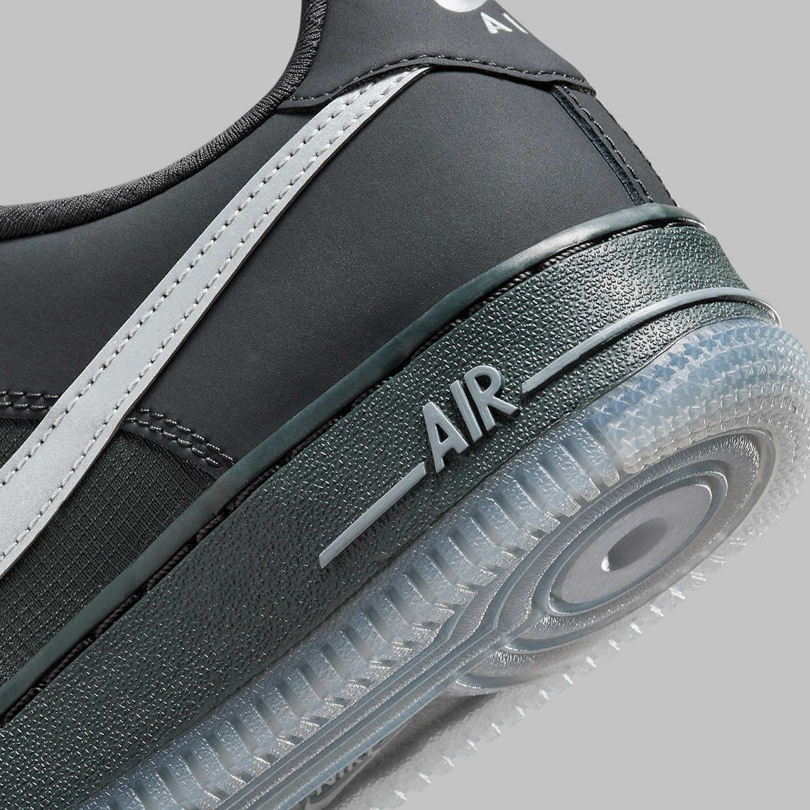 Nike Lunar Force 1 Reflect Black Silver Reflective Swoosh Size 13