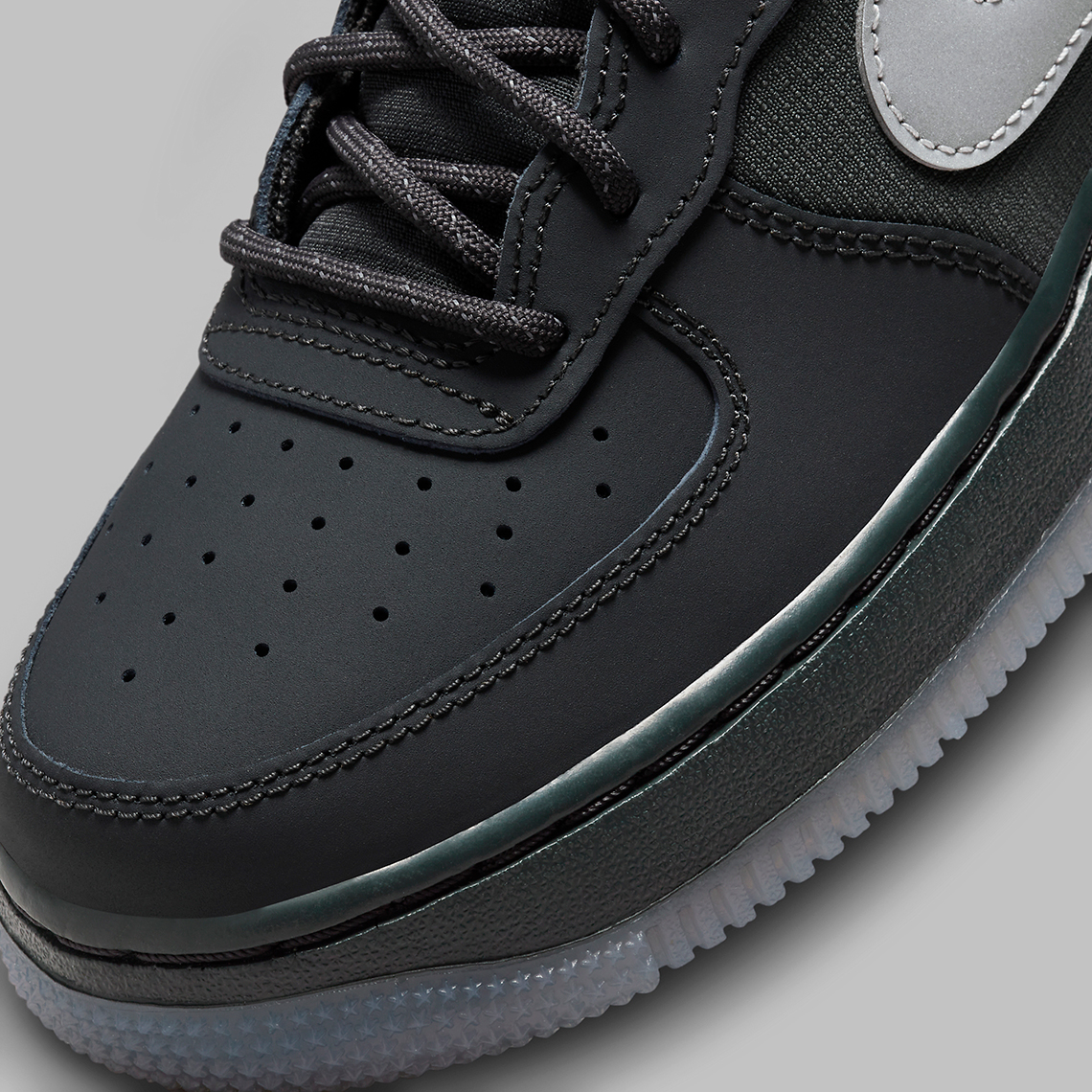 Nike Air Force 1 '07 LV8 Reflective Swoosh Black Crimson DZ4514-001  Men's Shoes
