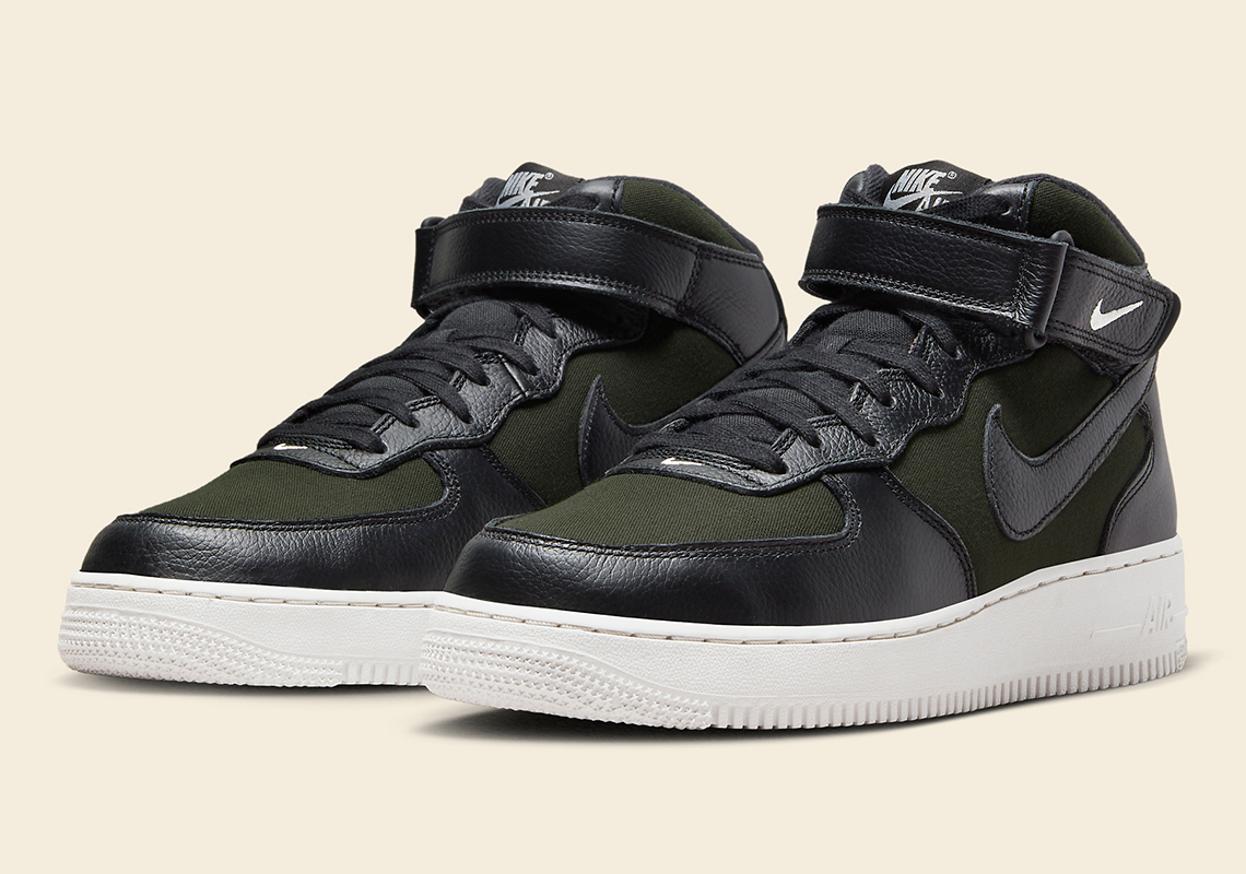 The Nike Air Force 1 Mid Gets Hit Up With Olive-Treated Canvas