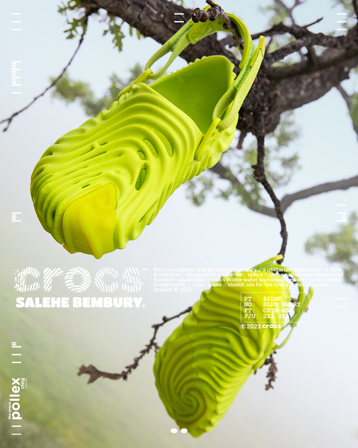 Salehe Bembury Crocs Pollex Clog Slime Kids 5