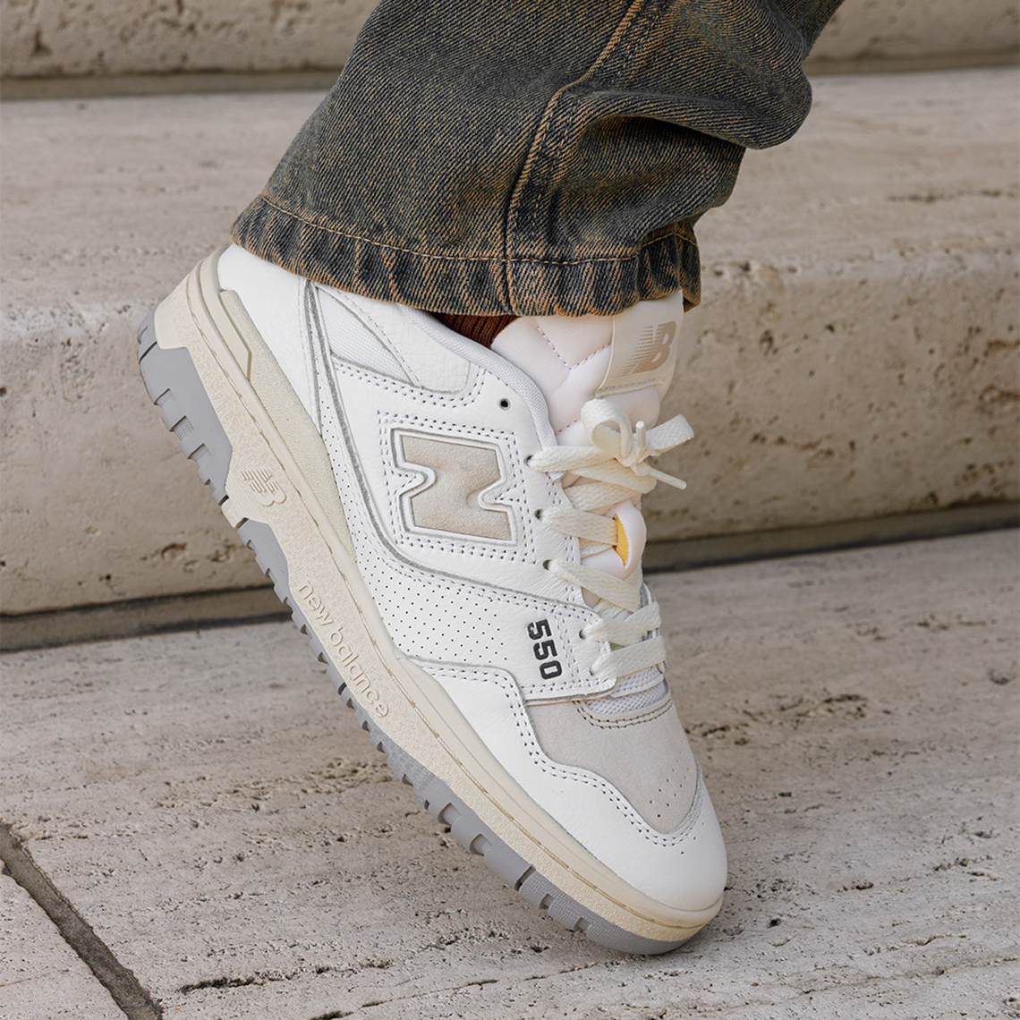 New Balance 550 White Cream Grey BB550PWG | SneakerNews.com