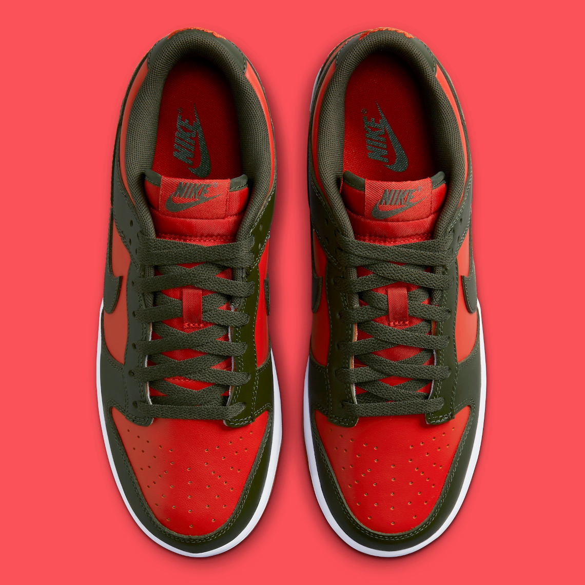 Nike Dunk Low Mystic Red/Cargo Khaki Release: 8/12/23 #greenscreen #sn, Nike Low Dunk
