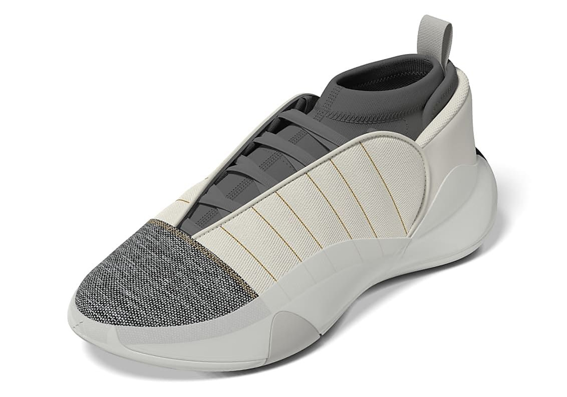 Adidas Mens Harden Volume 7 Basketball Shoes, Core White/Carbon/Grey / 5