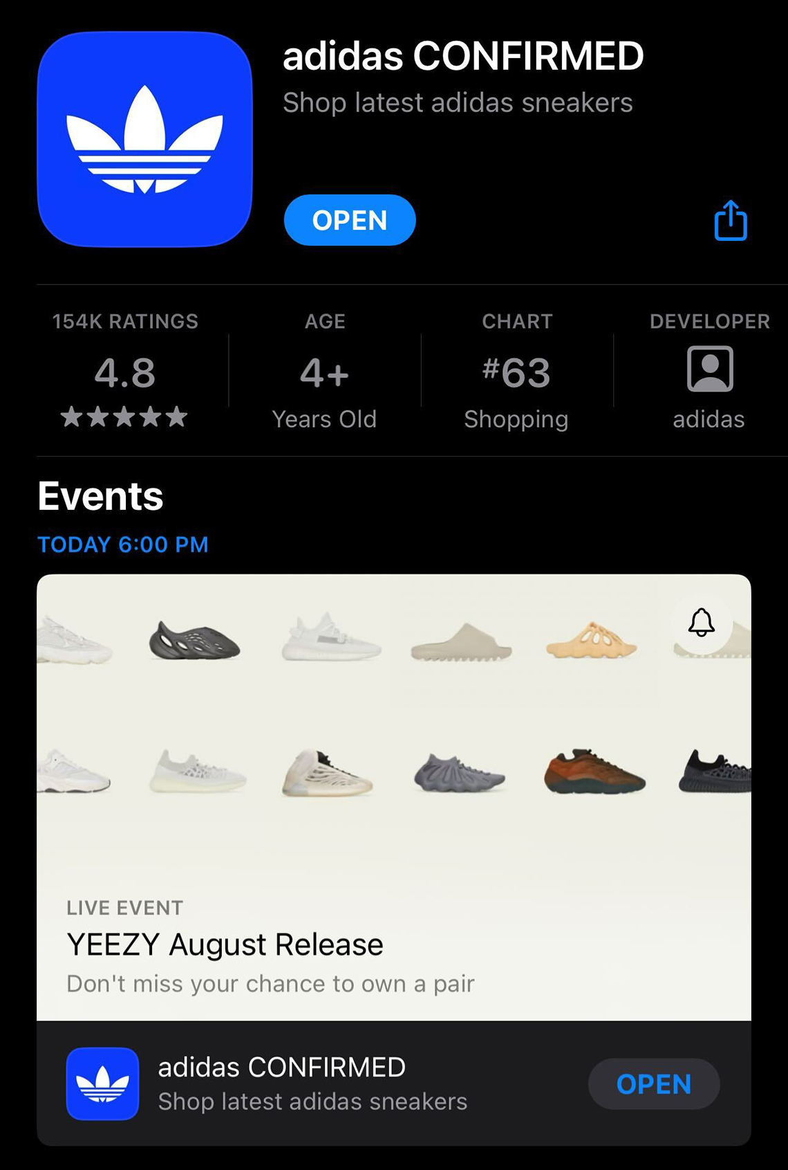 Adidas Yeezy Confirmed App August 2023