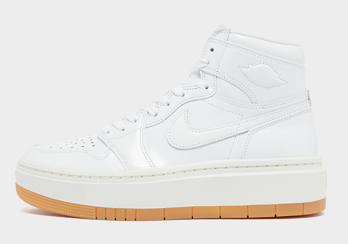 The Air Jordan 1 High Elevate “White/Gum” Features A Touch Of Patent Leather