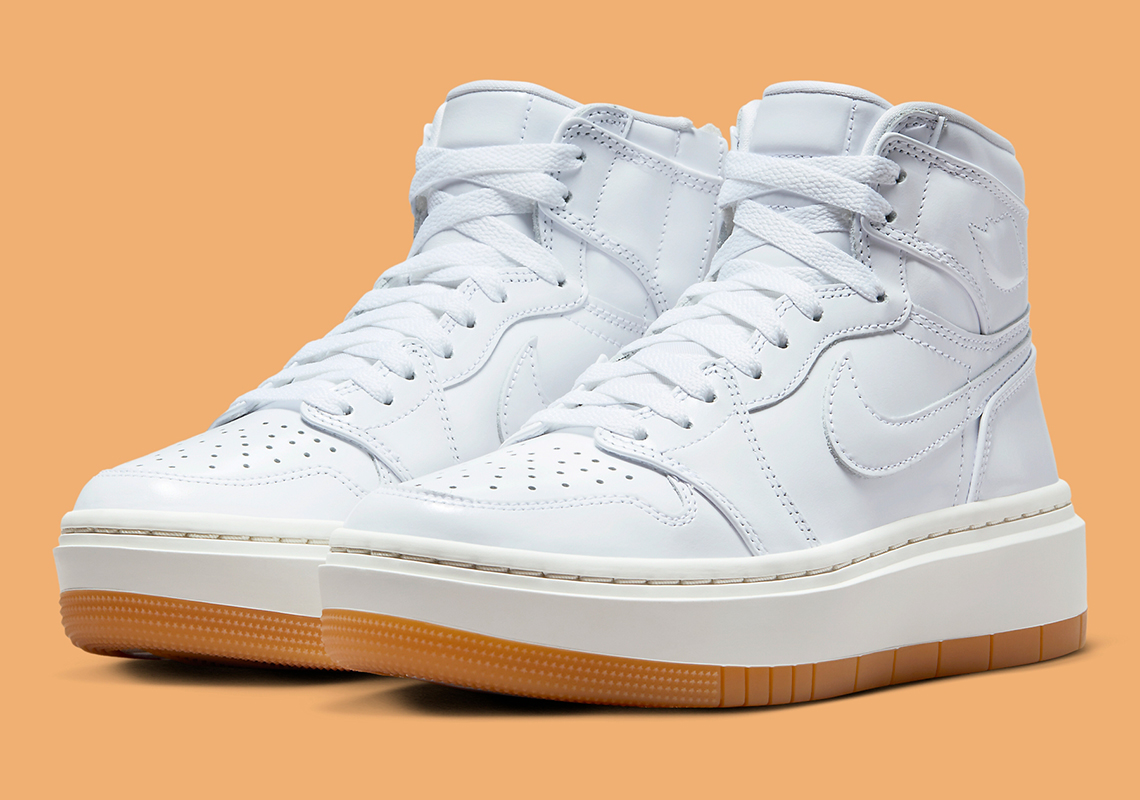The Air Jordan 1 High Elevate “White/Gum” Features A Touch Of Patent Leather