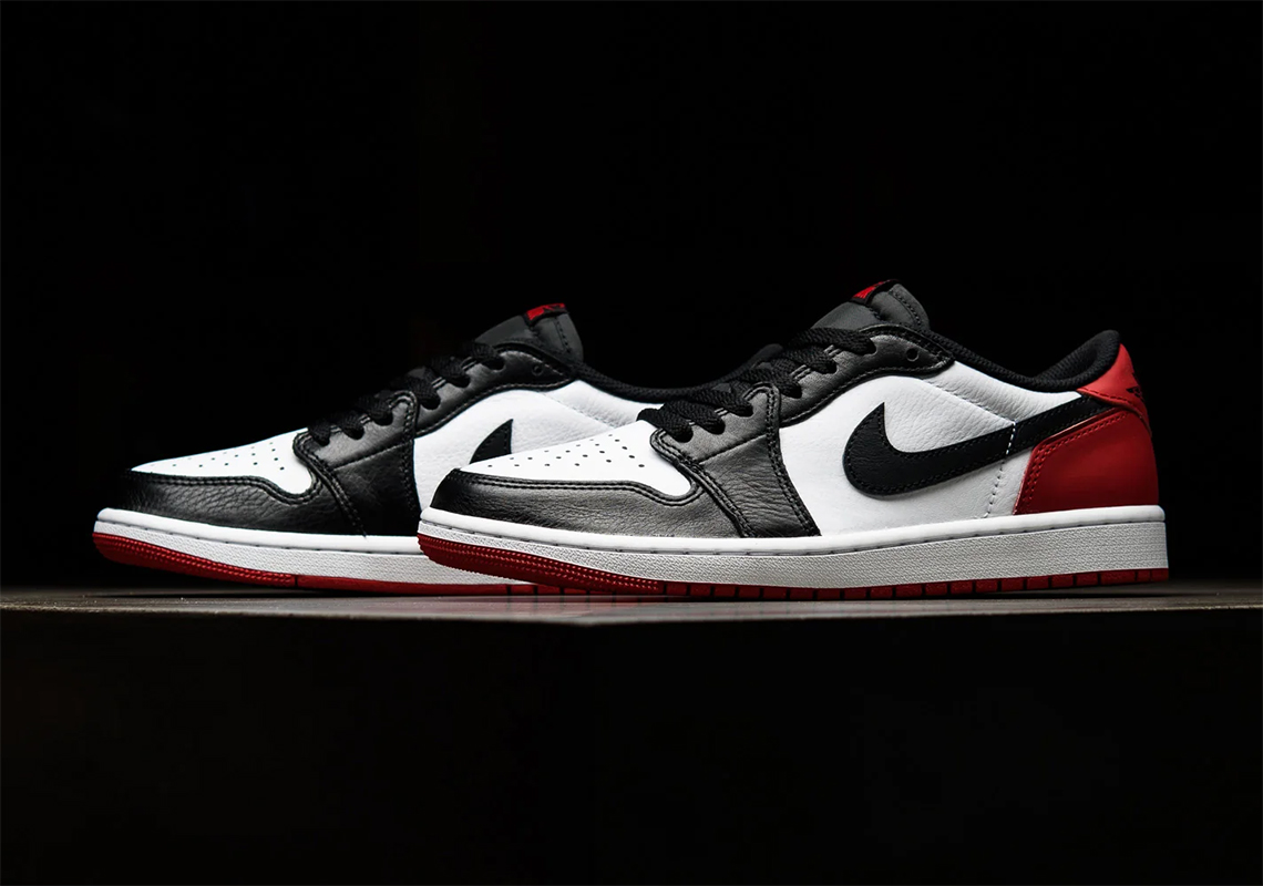 Jordan 1 low outlet black toe for sale