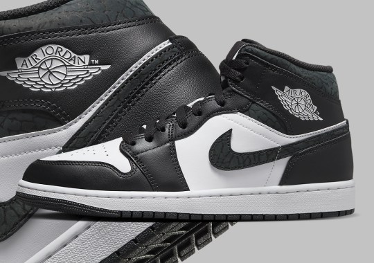 “Off-Noir” Elephant Print Appears On The Air Jordan 1 Mid