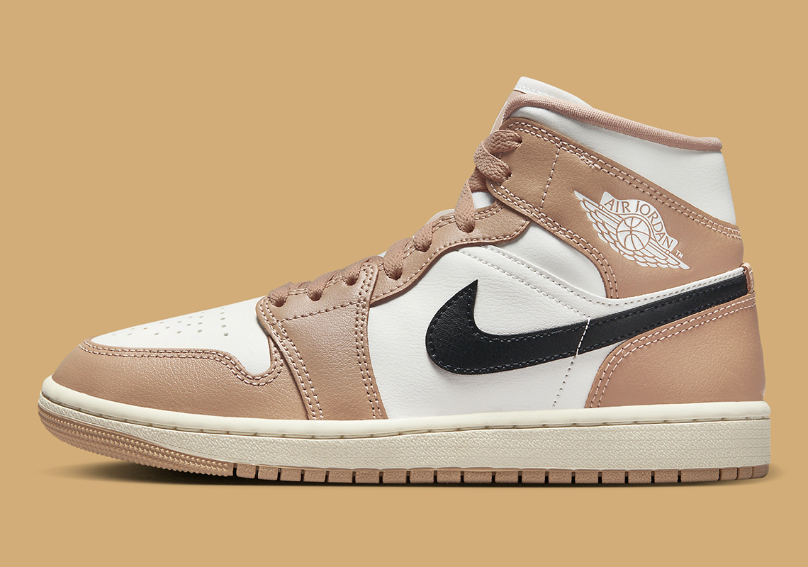 The Air Jordan 1 Mid Readies Up For Fall In Tan And Black