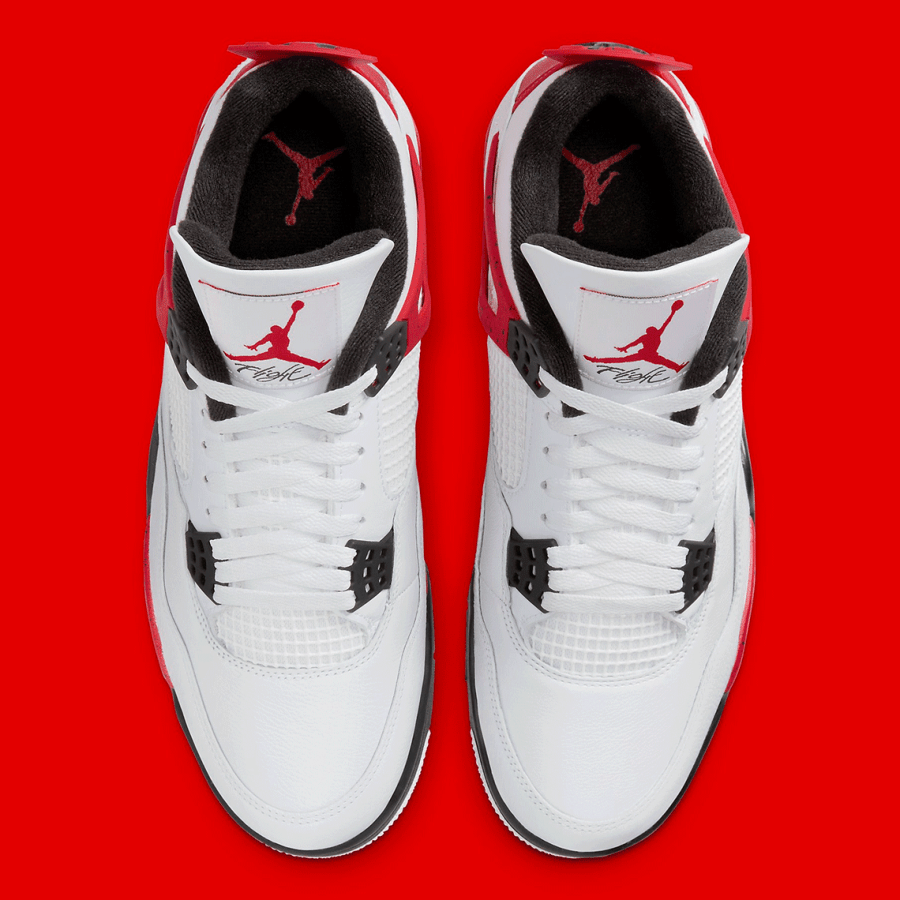 jordan 4 red white black