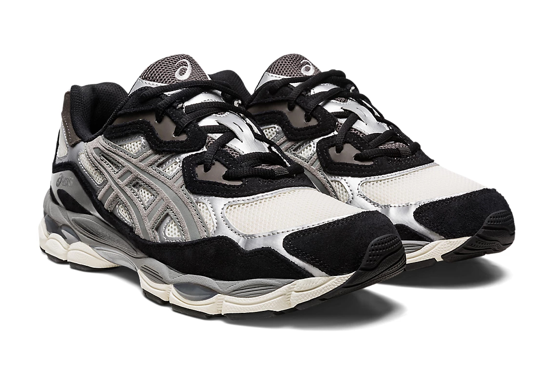 The ASICS GEL-NYC Dresses In An Opposing "Black/Ivory" Outfit