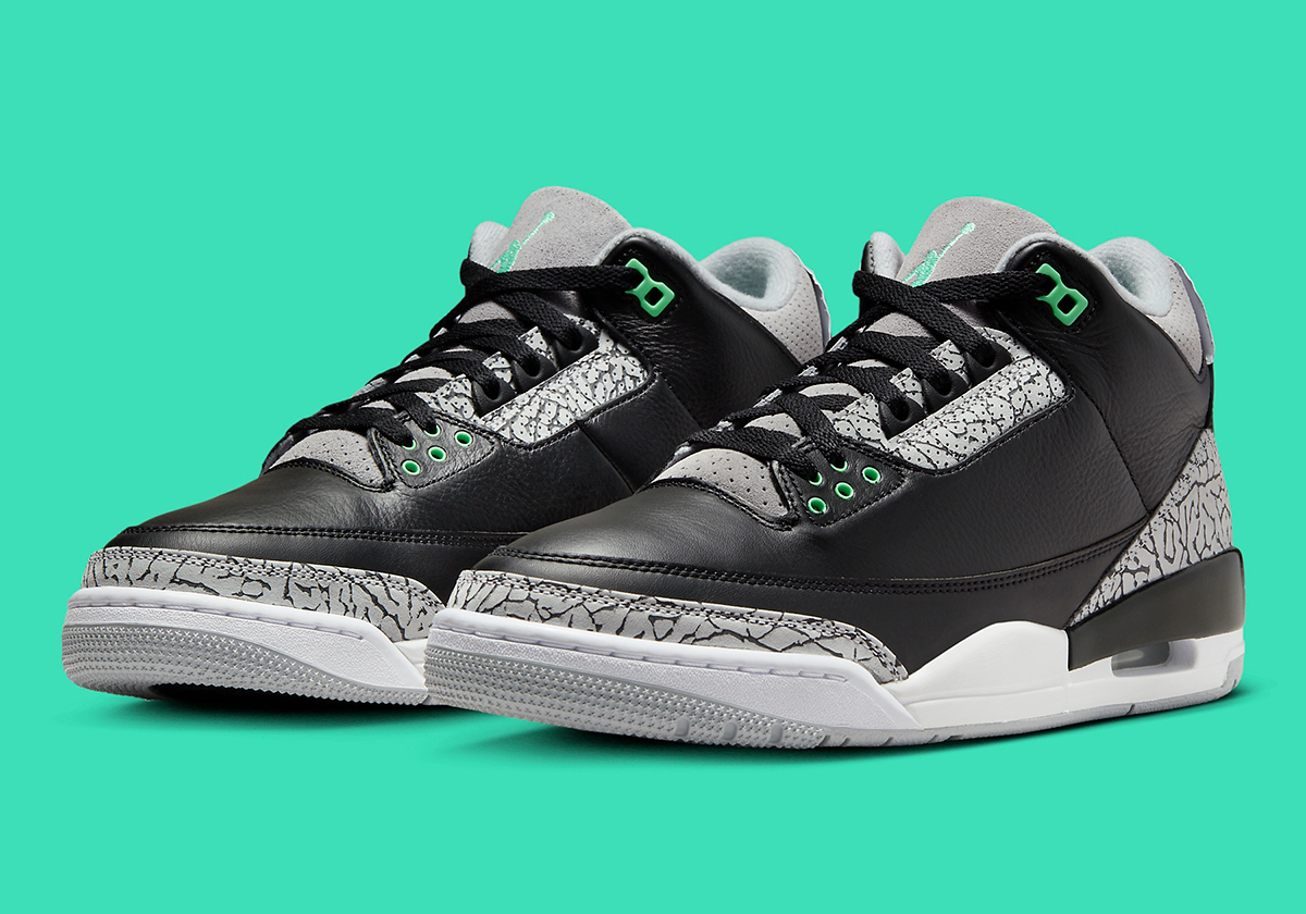 Where To Buy The Air Jordan 3 Retro OG "Black Cement" 2018 “Green Glow”