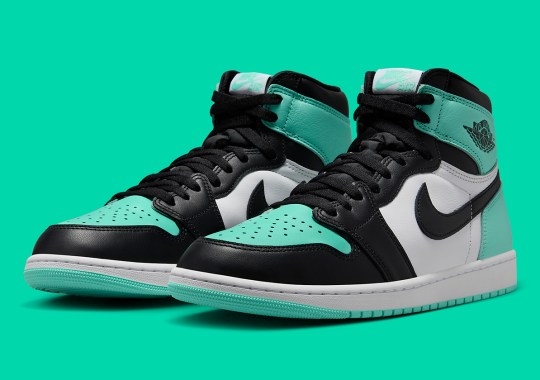 SHOCK DROP (3/6): Surfacing from Jordan Brands Essentials apparel collection is the Retro High OG "Green Glow"