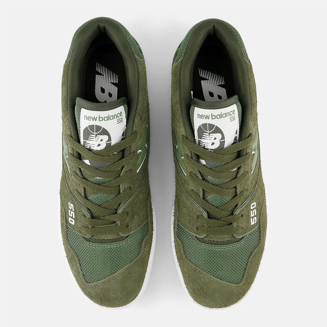 New Balance 550 Olive Suede Bb550phb 4