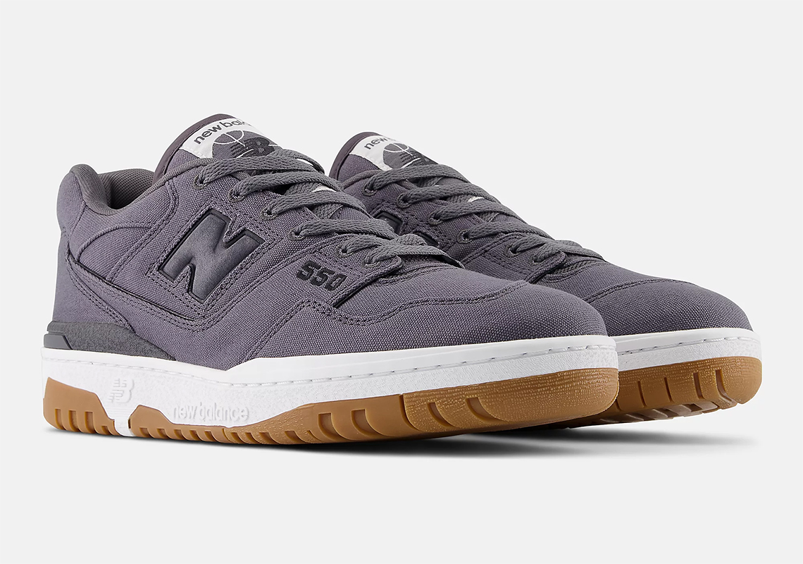 Plum-Colored Canvas Covers The New Balance 550