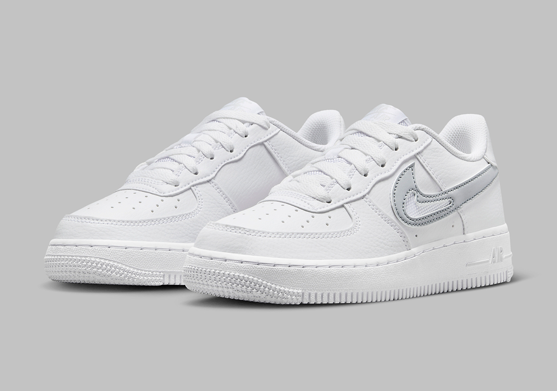 Nike’s Cut-Out Swoosh Air Force 1 Appears In Soft Grey