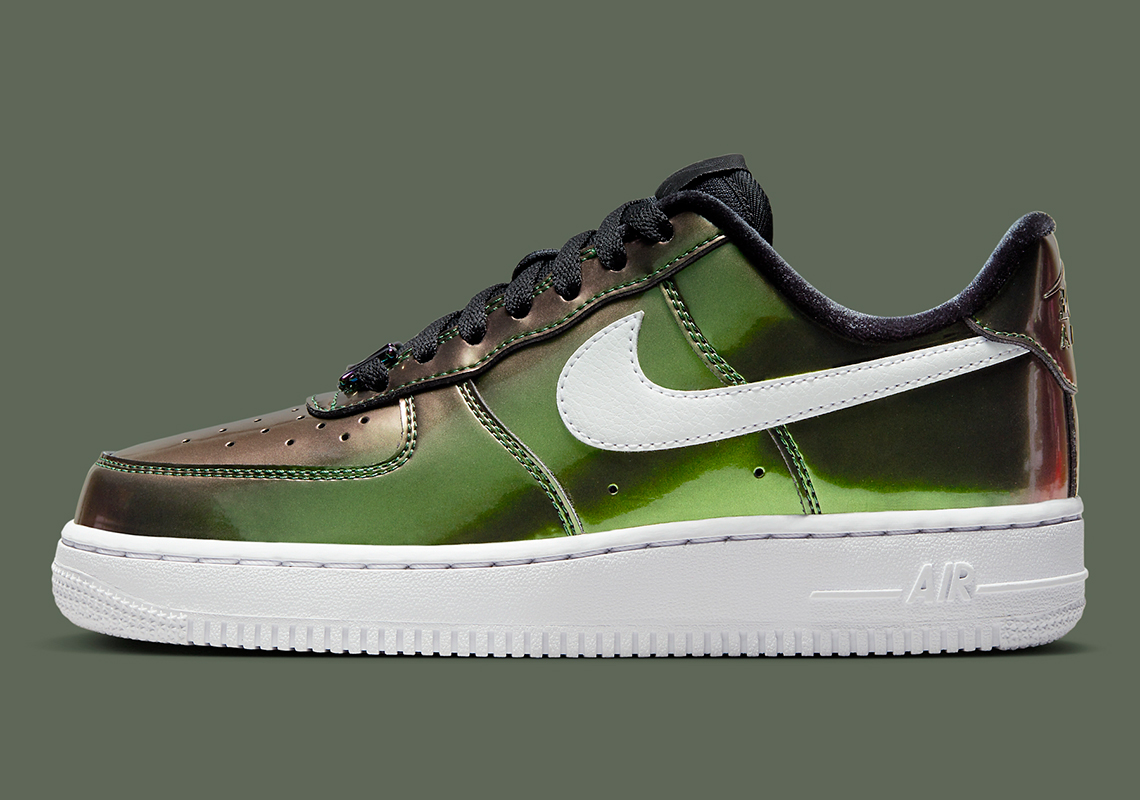 Iridescent Uppers And Upside Down Logos Take Over This Nike Air Force 1 Low