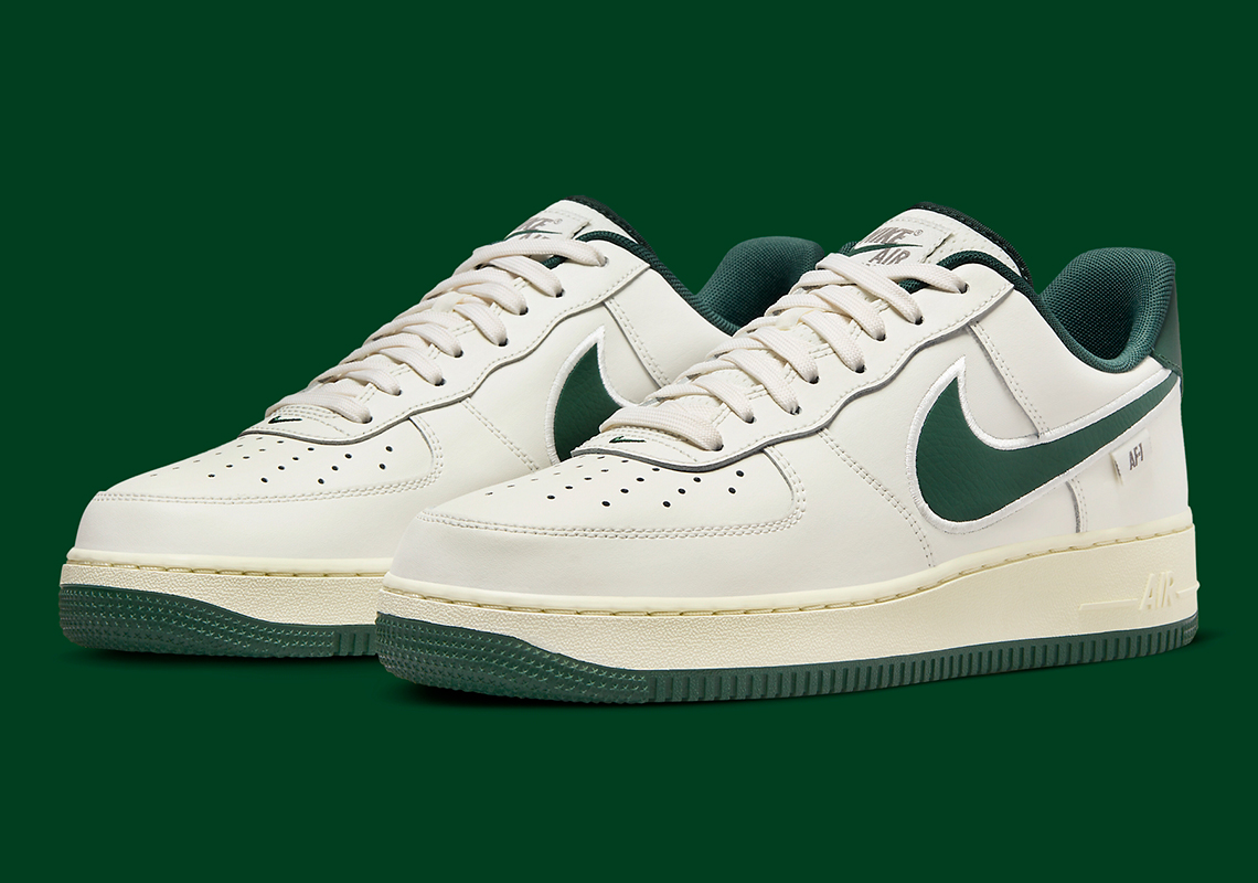 Nike Adds Vintage Flair To The Air Force 1 Low With A “Sail/Green” Effort”