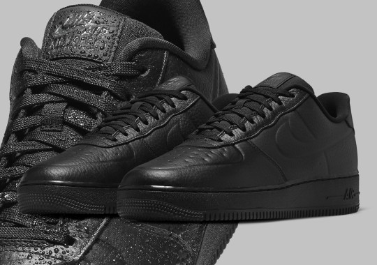 The Iconic "Triple-Black" Nike Air Force 1 Constructs A Waterproof Tooling